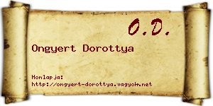 Ongyert Dorottya névjegykártya